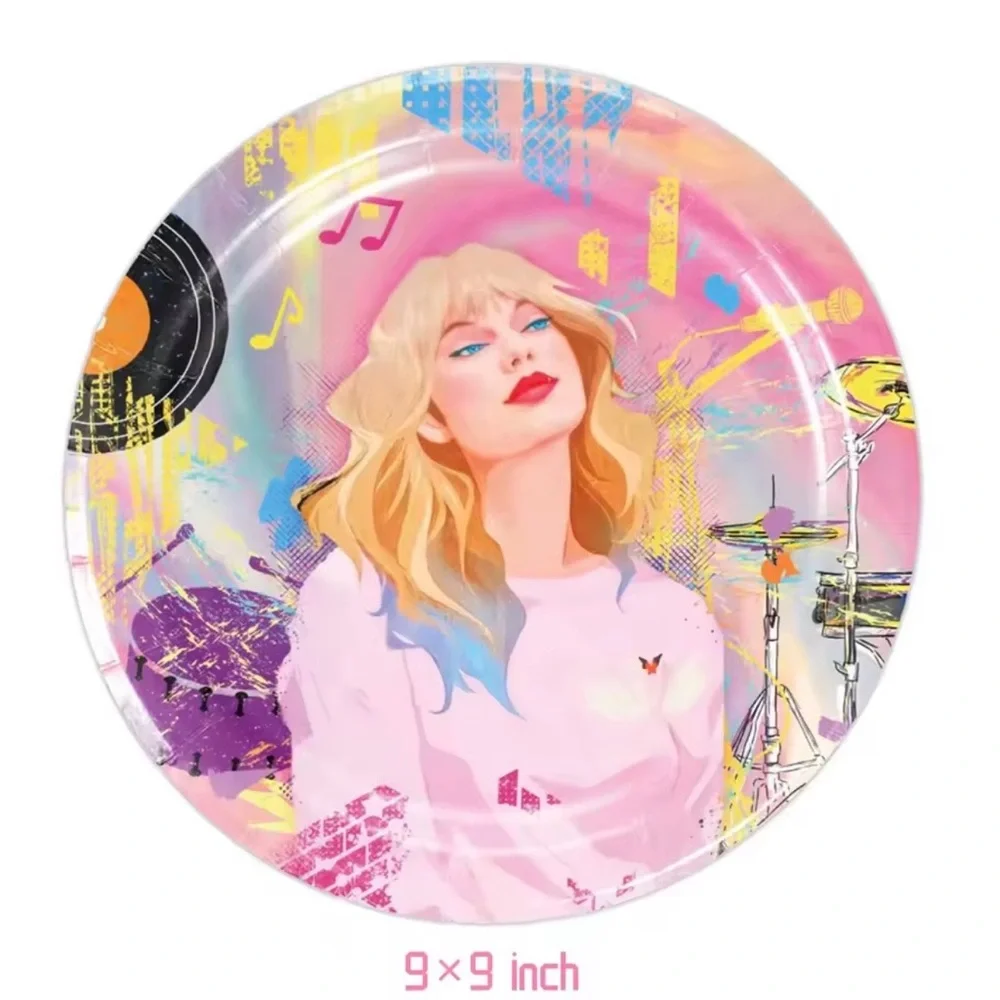 Taylor Swift Pink Themed Party Supplies Set